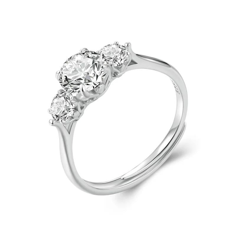 (image for) PANDORA Style Romantic 1ct Moissanite ring (with one certificate) - MSR051-E - Product Image