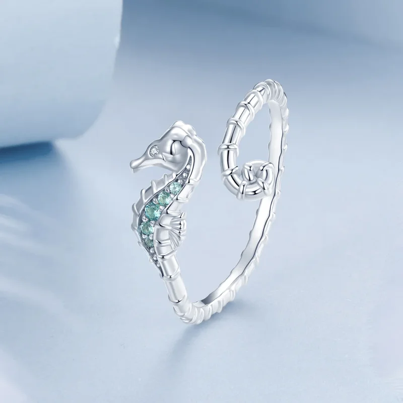 (image for) PANDORA Style Seahorse Open Ring - BSR559-E - View 2