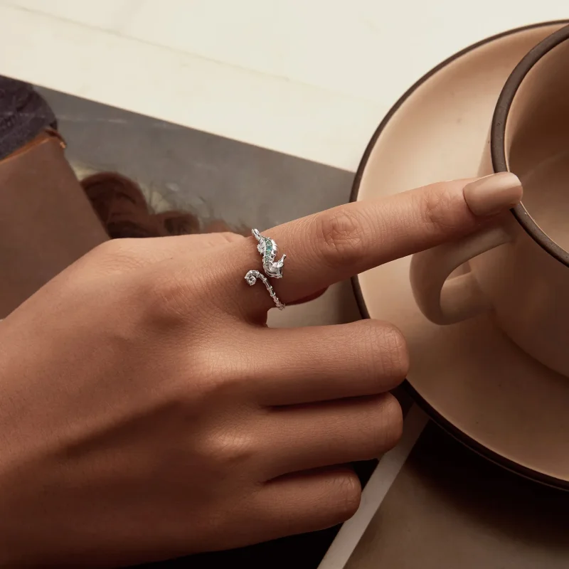 (image for) PANDORA Style Seahorse Open Ring - BSR559-E - View 5