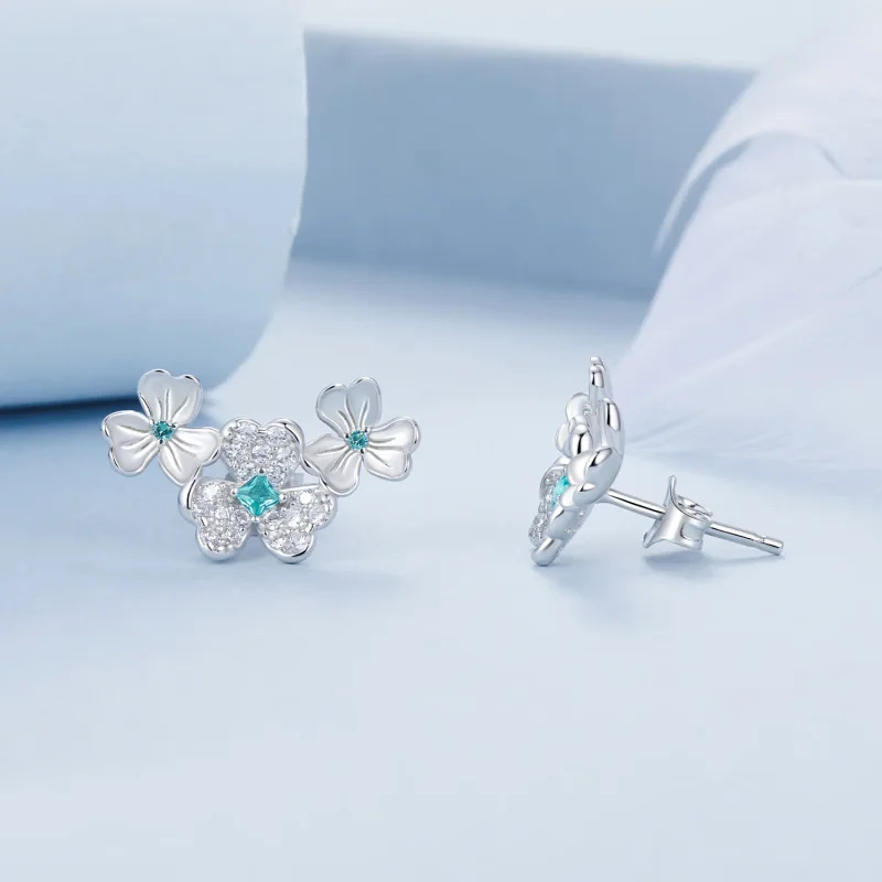 (image for) PANDORA Style Shamrock earrings - BSE1026 - View 4