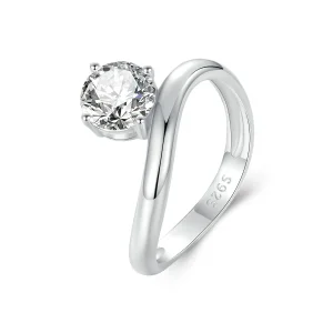 (image for) PANDORA Style Simple 1ct Moissanite ring (with one certificate) - MSR050