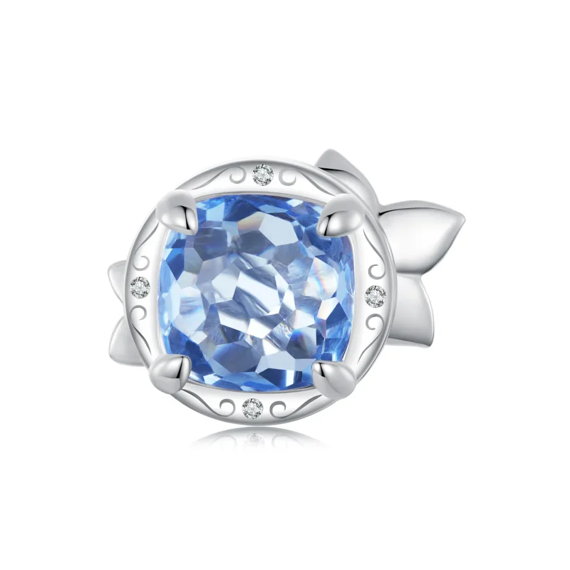 (image for) PANDORA Style Small delphinium flower charm - BSC1029 - View 2