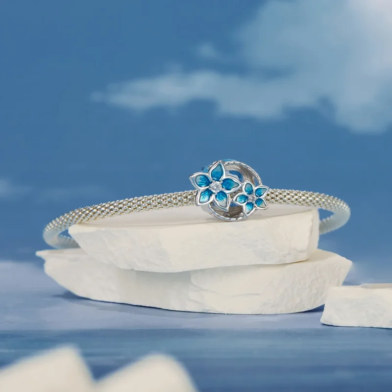 (image for) PANDORA Style Small delphinium flower charm - BSC1029 - View 5