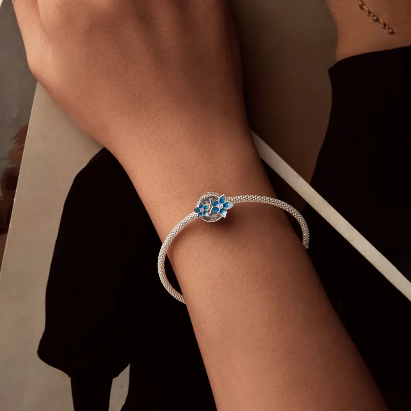 (image for) PANDORA Style Small delphinium flower charm - BSC1029 - View 6