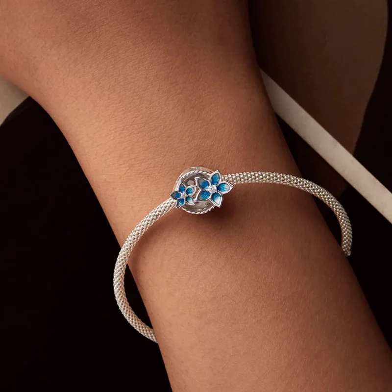 (image for) PANDORA Style Small delphinium flower charm - BSC1029 - View 7