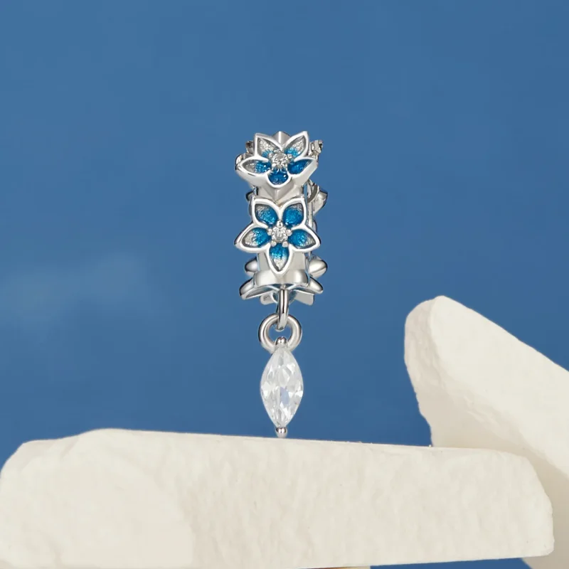 (image for) PANDORA Style Small delphinium pendant - BSC1028 - View 2