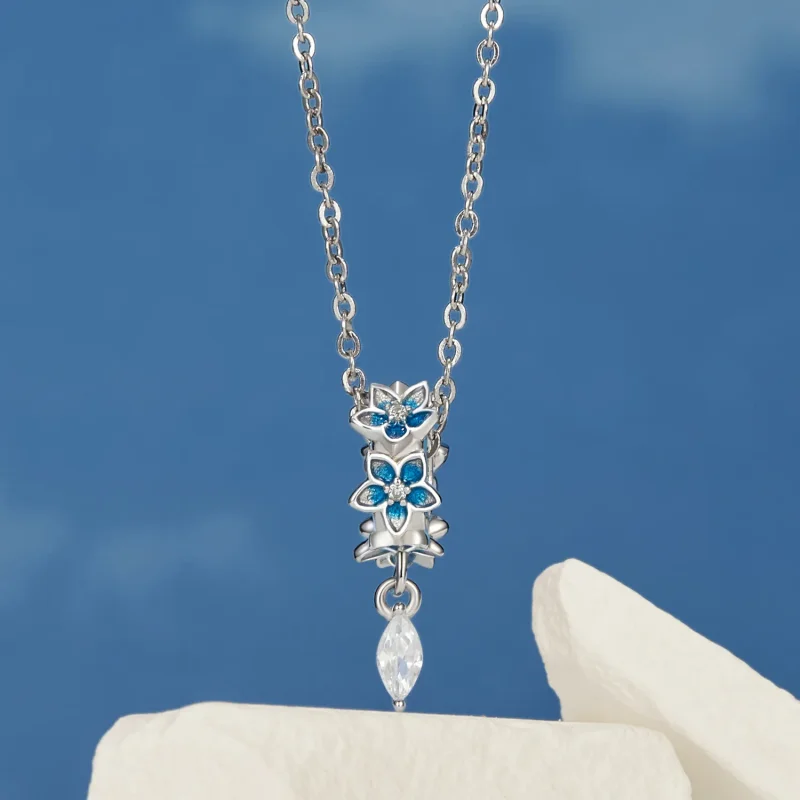 (image for) PANDORA Style Small delphinium pendant - BSC1028 - View 3