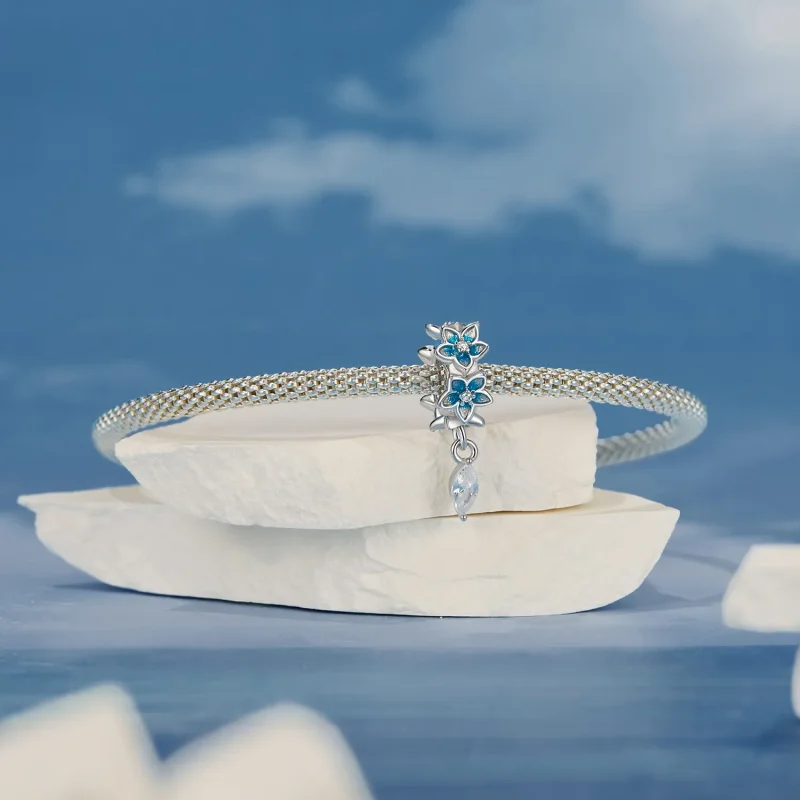 (image for) PANDORA Style Small delphinium pendant - BSC1028 - View 4