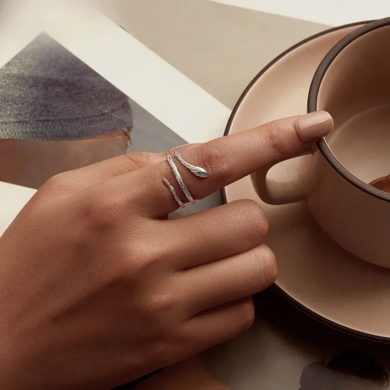 (image for) PANDORA Style Snake Open Ring - BSR555-E - View 5