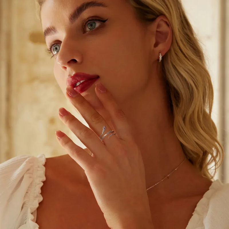 (image for) PANDORA Style Snake Open Ring - BSR555-E - View 7