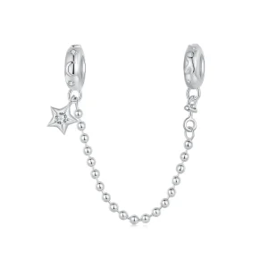 (image for) PANDORA Style Star and Moon Bead Safety Chain - SCC2840