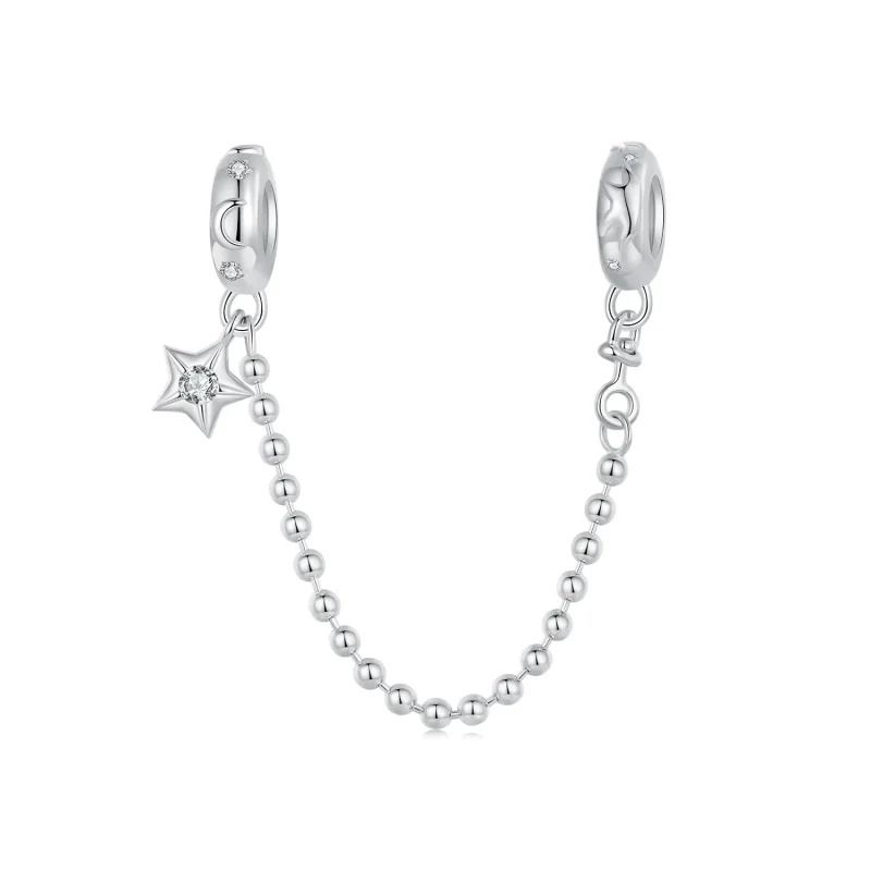 (image for) PANDORA Style Star and Moon Bead Safety Chain - SCC2840 - Product Image