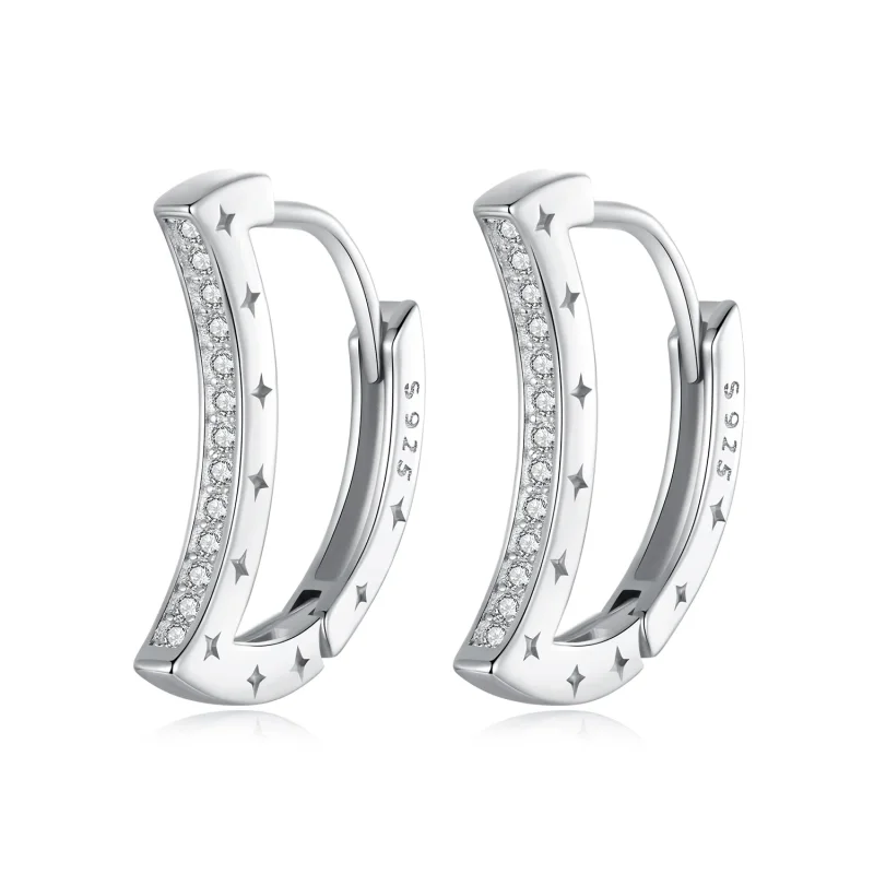 (image for) PANDORA Style Star and Moon Earrings - BSE1031 - Product Image