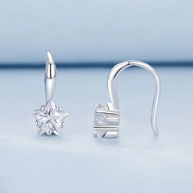 (image for) PANDORA Style Star Ear Hooks - BSE1028 - View 2