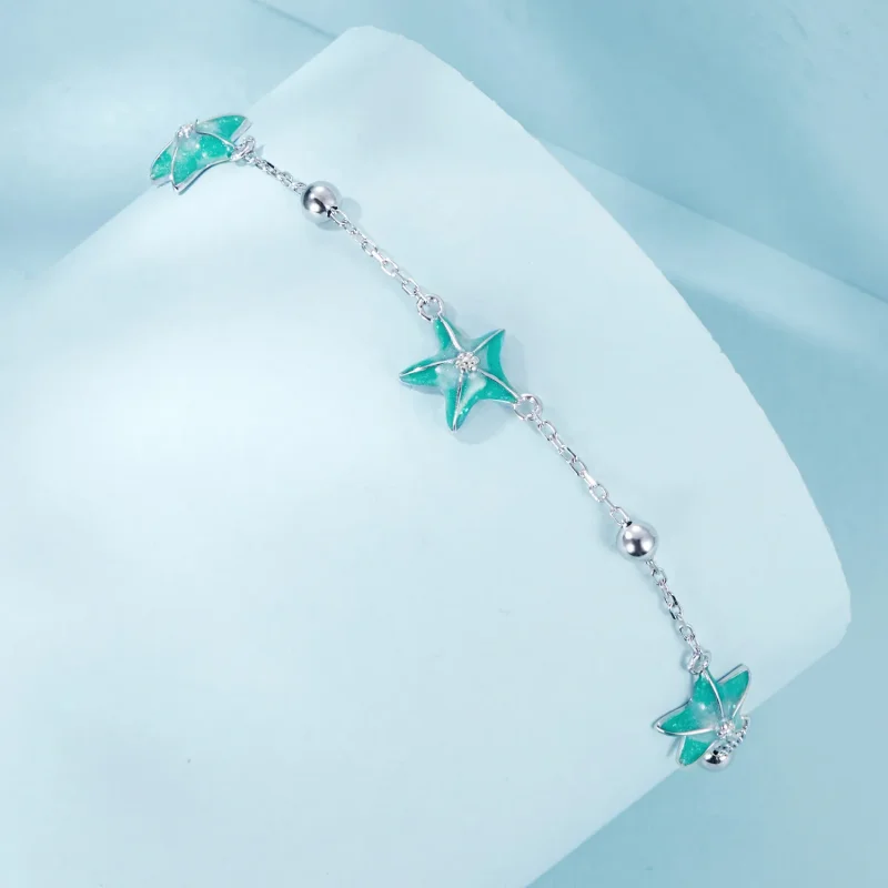 (image for) PANDORA Style Starfish Teal Bracelet - SCB276 - View 2