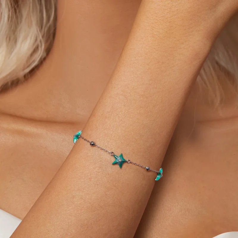 (image for) PANDORA Style Starfish Teal Bracelet - SCB276 - View 5