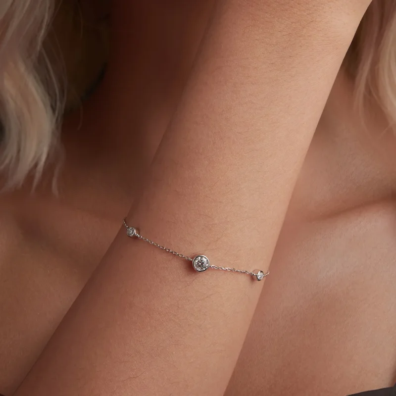 (image for) PANDORA Style Starry Moissanite Bracelet (with one certificate) - MSB018 - View 4