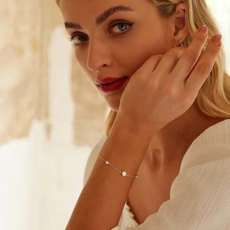 (image for) PANDORA Style Starry Moissanite Bracelet (with one certificate) - MSB018 - View 8