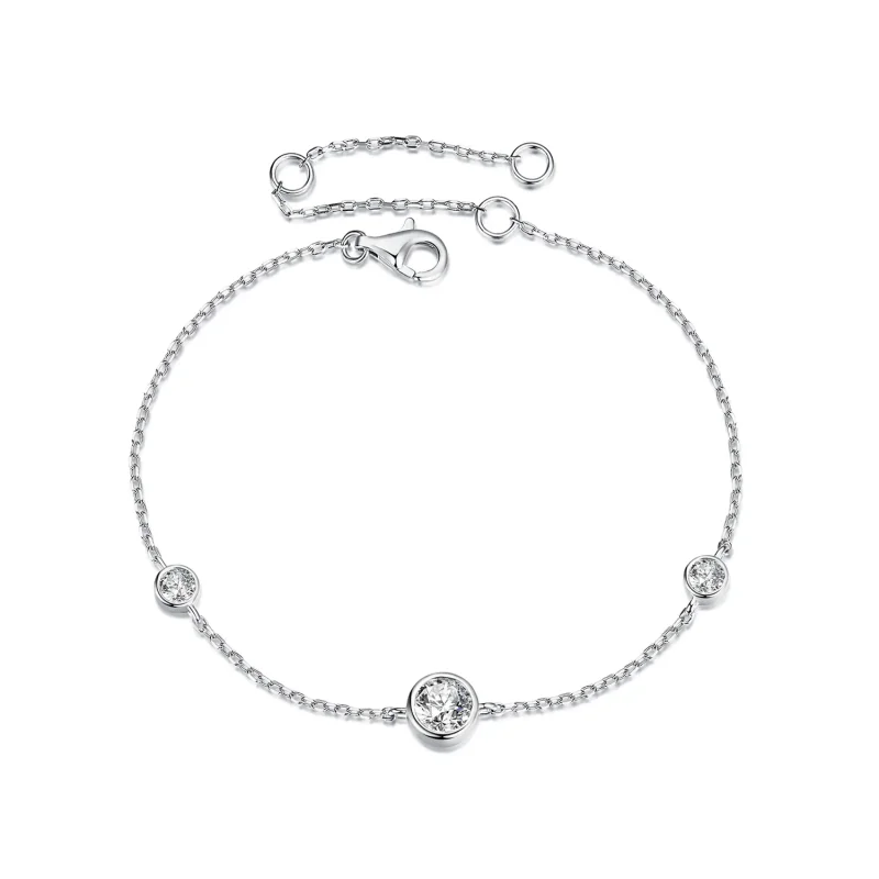 (image for) PANDORA Style Starry Moissanite Bracelet (with one certificate) - MSB018 - Product Image