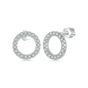 (image for) PANDORA Style Starry Night Moissanite 0.013ct Earrings (Two Certificates) - MSE055