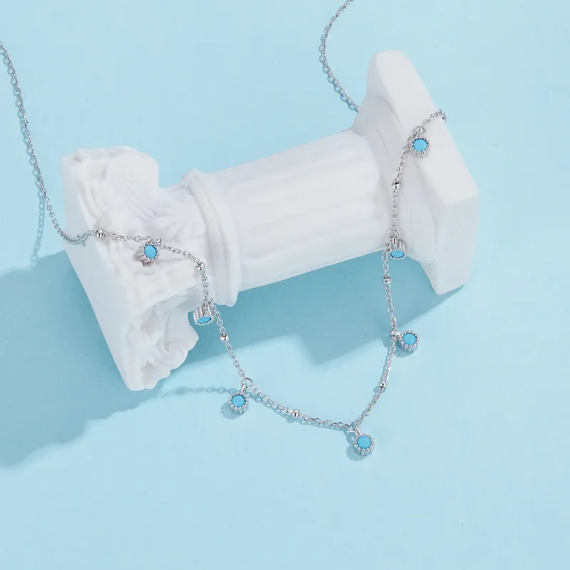 (image for) PANDORA Style Turquoise necklace - BSN388 - View 2