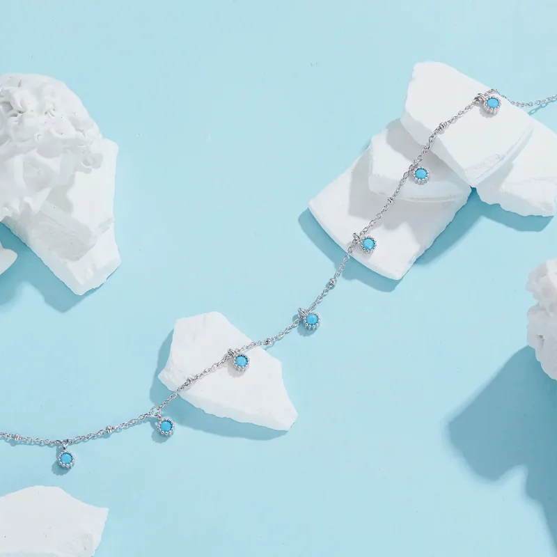 (image for) PANDORA Style Turquoise necklace - BSN388 - View 3