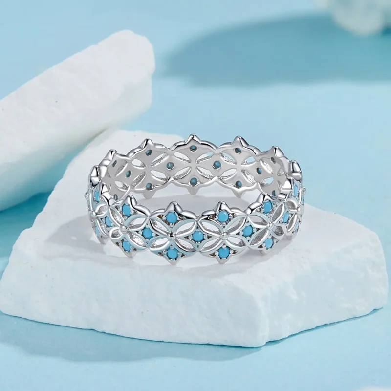 (image for) PANDORA Style Turquoise Ring - BSR556 - View 3