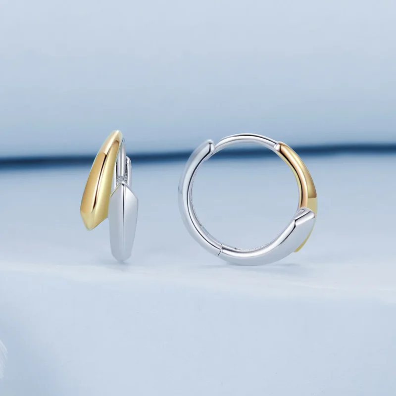 (image for) PANDORA Style Two-tone earrings - BSE1021 - View 2