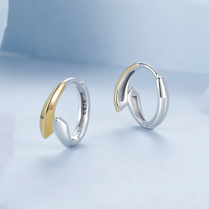 (image for) PANDORA Style Two-tone earrings - BSE1021 - View 3