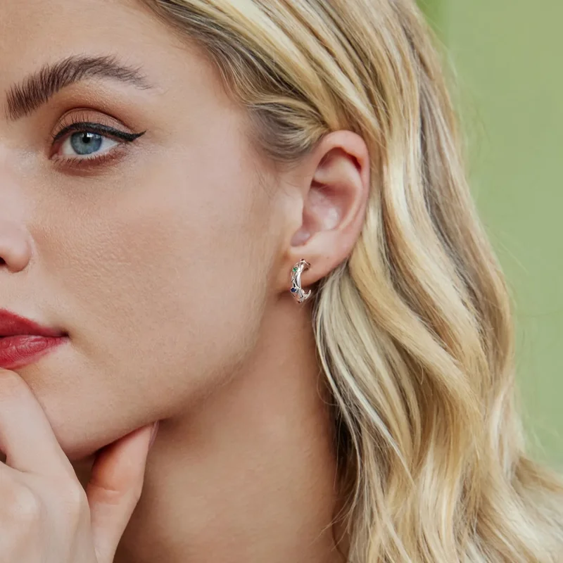 (image for) PANDORA Style Vintage diamond pattern earrings - BSE1032 - View 7