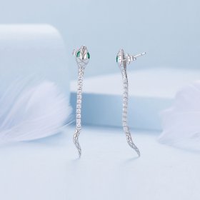 Pandora Style Spirit Snake Stud Earrings - BSE851