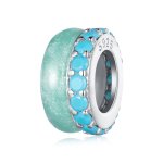 Pandora Style Blue Double Layer Silicone Spacer - BSC883-TQ