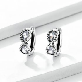 PANDORA Style Minimalistic Infinity Symbol Hoop Earrings - BSE538