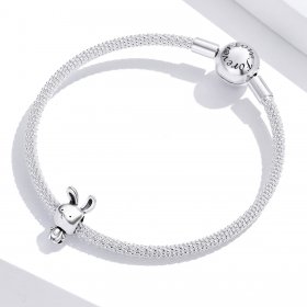 Pandora Style Silver Charm, Cute Bunny - SCC1517