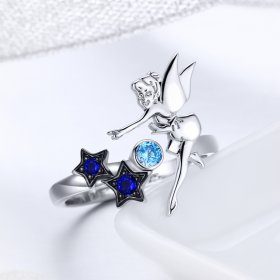 Silver Fairy of Night Ring - PANDORA Style - SCR349