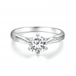 Pandora Style Simple Moissanite Ring (One Certificate) - MSR003