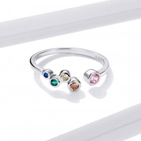 PANDORA Style Colorful Bubbles Open Ring - BSR149
