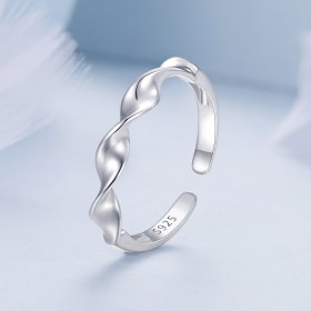 Pandora Style Twisted Sterling Silver Ring - BSR468-E