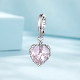 Pandora Style Pink Heart Dangle - SCC2594