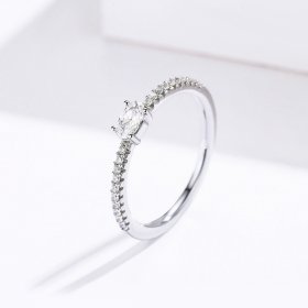 Silver Clear Stone Ring - PANDORA Style - SCR524
