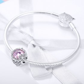 Pandora Style Silver Charm, Pink Flavor - SCC904