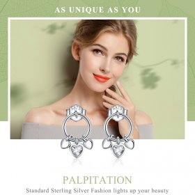 Silver Palpitation Hanging Earrings - PANDORA Style - SCE494