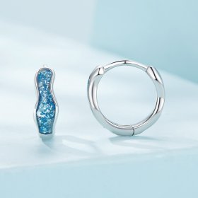 Pandora Style Sparkling Hoop Earrings - SCE1614