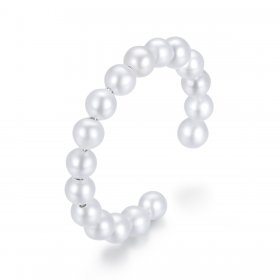 Pandora Style Silver Ear Clip, Open Beads - SCE1010