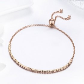 Gold-Plated Elegant Accompany Slider Tennis Bracelet - PANDORA Style - SCB046