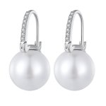 Pandora Style Simple Shell Beads Hoop Earrings - SCE1583