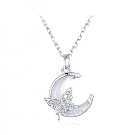 Pandora Style Moon Butterfly Necklace - BSN353