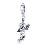 Pandora Style Silver Bangle Charm, Cupid - SCC1405