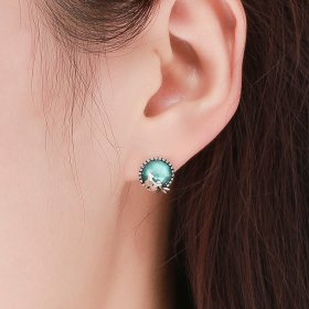 Silver Love of Mermaid Stud Earrings - PANDORA Style - SCE383