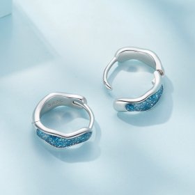 Pandora Style Sparkling Hoop Earrings - SCE1614